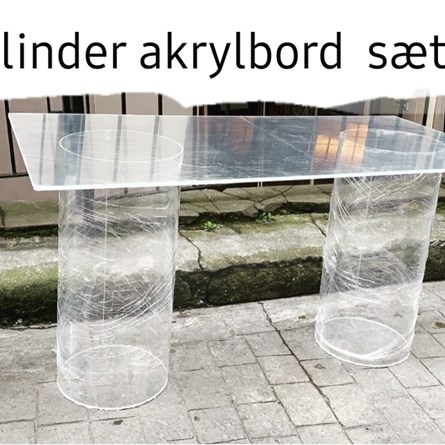 cylinder Akryl bord sæt