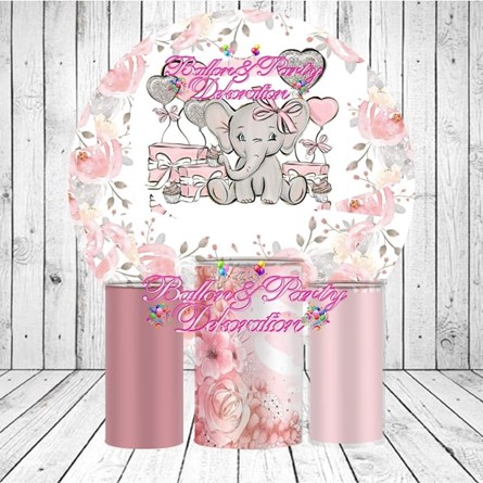 Elefant 1 års Pink tema